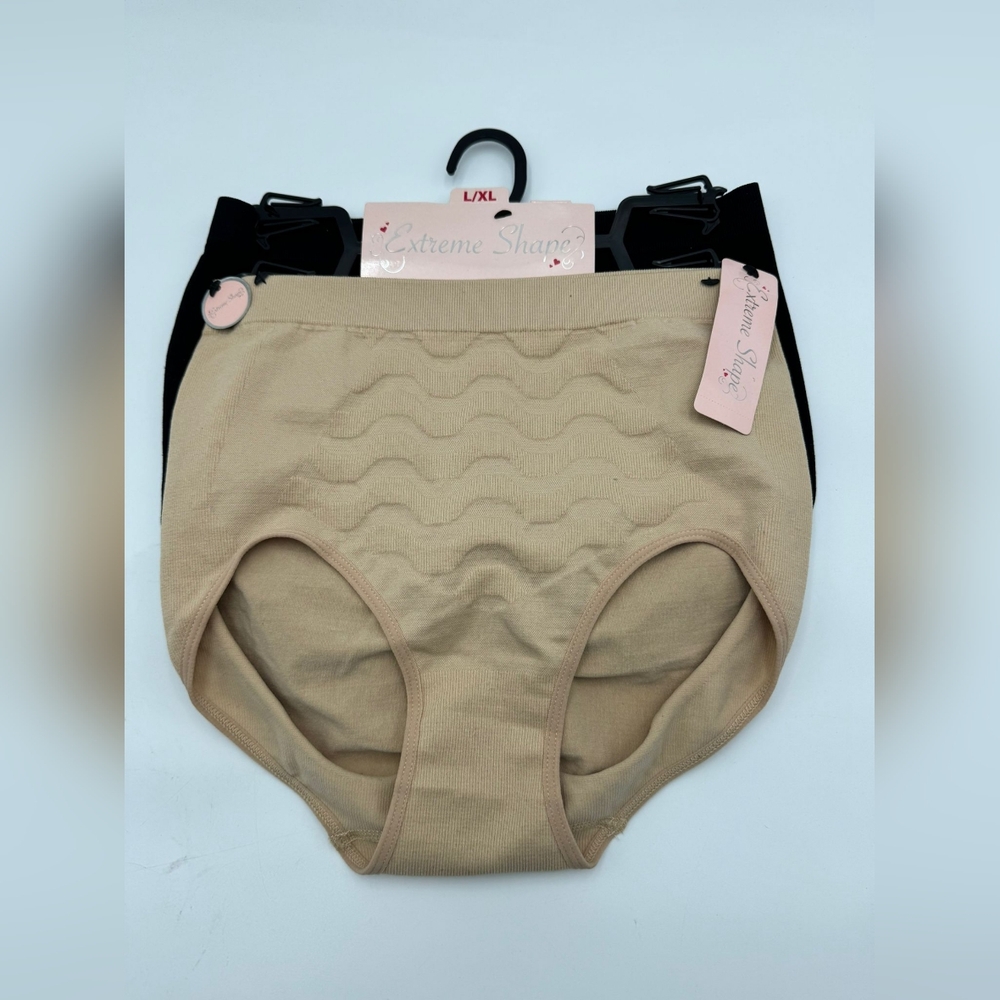 Extreme Shape /Panties/Size L/XL/Color Black & Cream /NWT